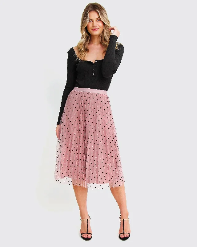 Mixed Feeling Reversible Skirt - Pink