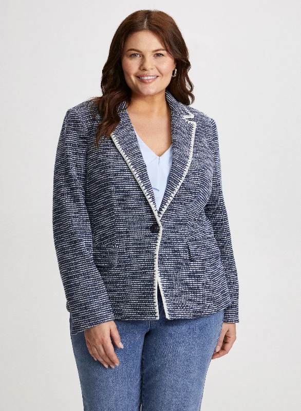 Tweed Single-Button Jacket