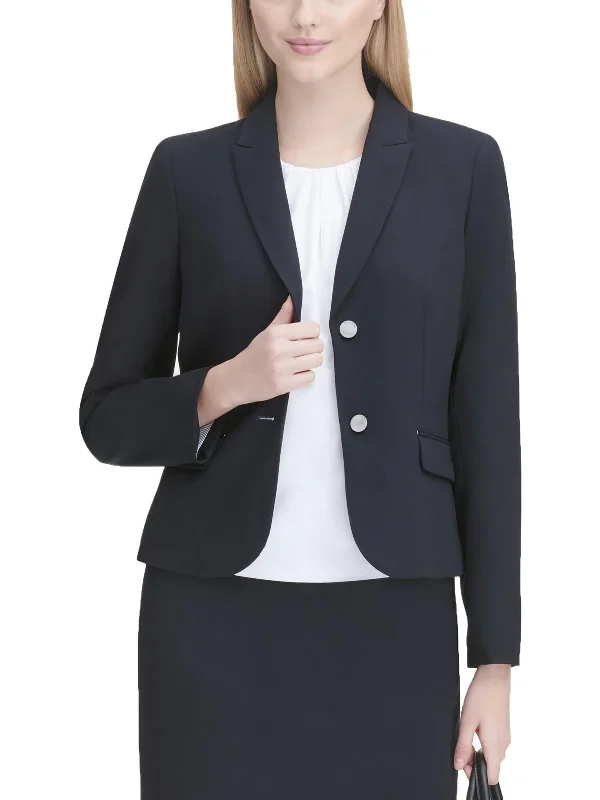 Womens Lined Long Sleeves Two-Button Blazer