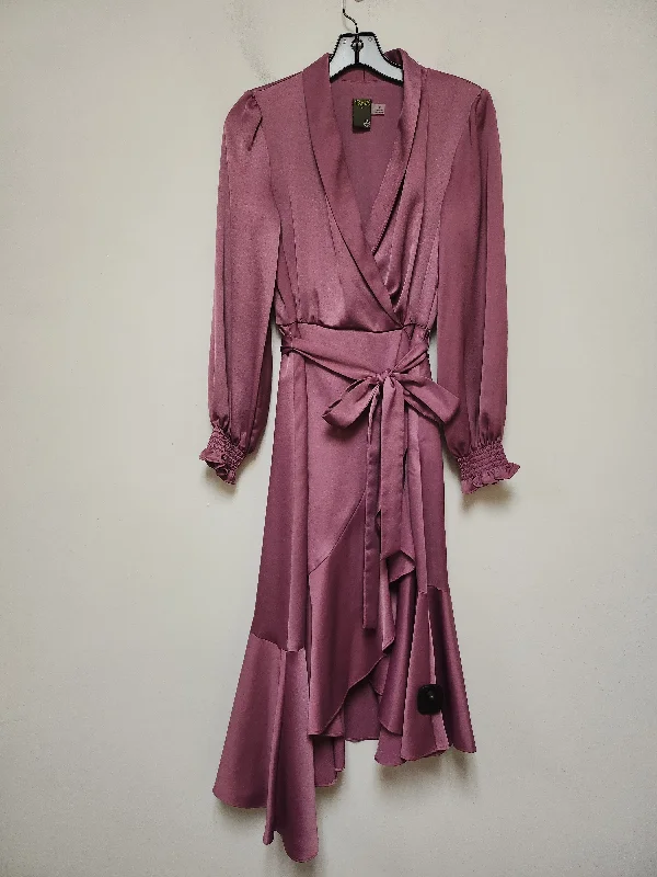 Dress Casual Midi By Taylor In Purple, Size: Xs